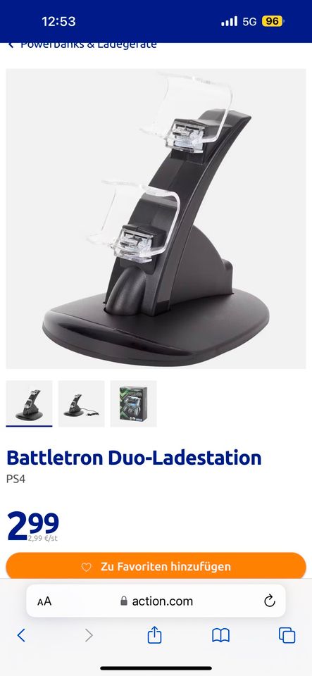 Battletron Duo Ladestation für PS4 Controller in Radevormwald