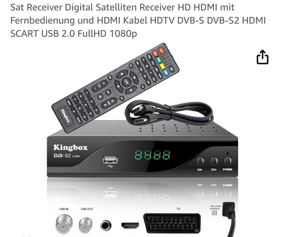 Kingbox Digital TV Coverters Receiver in Neckargemünd