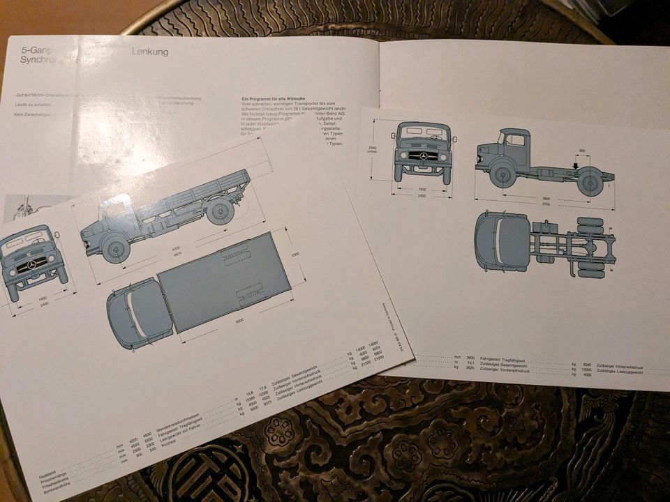 Mercedes LKW Oldtimer L 1413 LS 1413 Rundhauber Prospekt 1966 in Selters