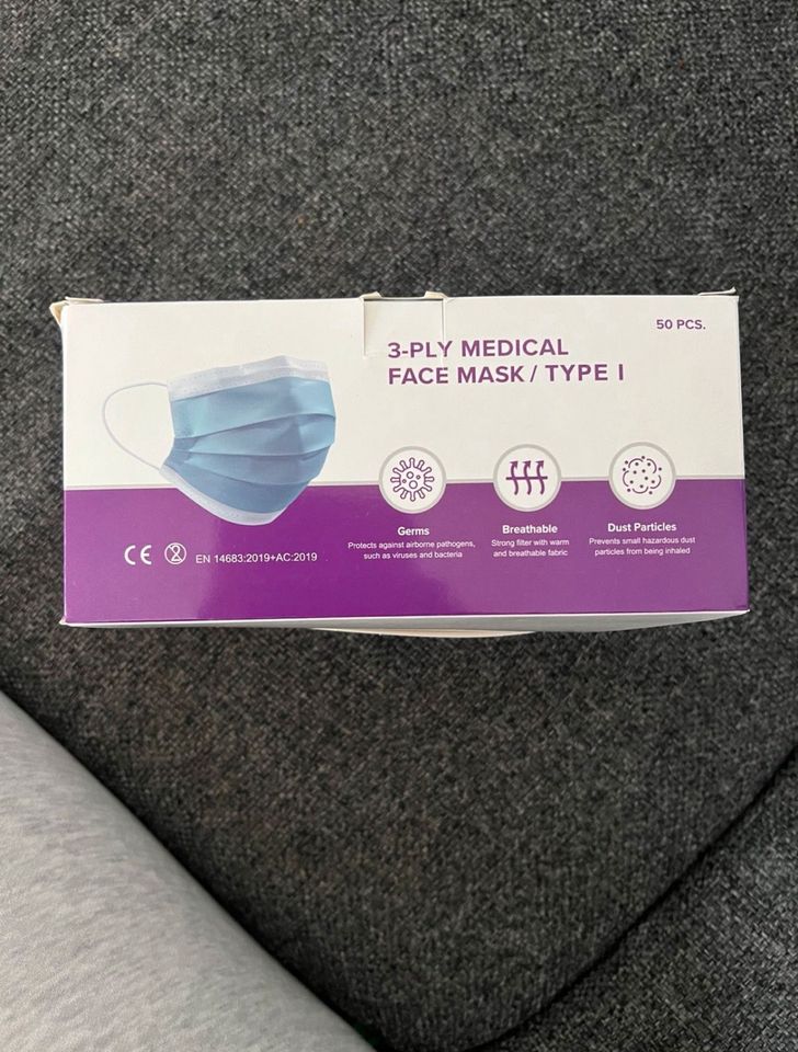 45x medical face mask Typ 1 Maske Gesicht in Falkensee