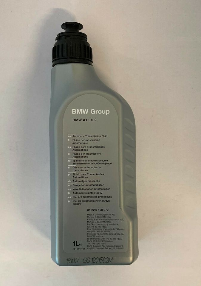 Original BMW ATF D2 Dexron II D Automatik Getriebeöl 1 Liter 81229400272 (EUR 16,00 / L) in Fulda