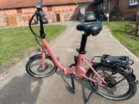 E - Bike Klapprad Fahrrad klappbar altrosa für Wohnmobil PKW Niedersachsen - Balge Vorschau