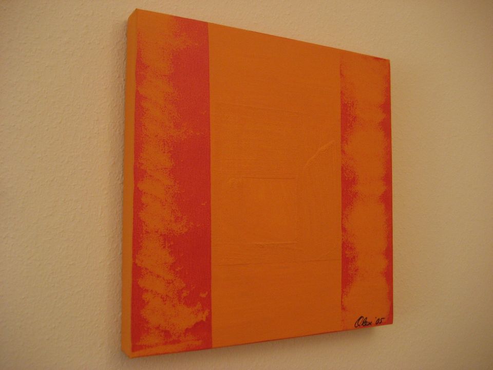 Gemälde abstrakt bunt 3 Stück Öl auf Leinwand UNIKATE 40x40 cm in München