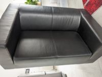 Schwarze Couch, Kunstleder, Sofa Cube, Kunststoff-Füße Nordrhein-Westfalen - Hünxe Vorschau