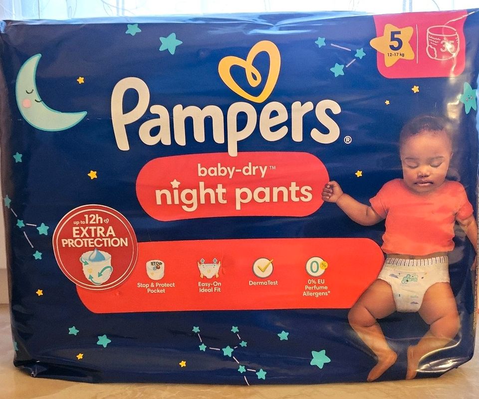 Pampers baby-dry night pants Größe 5 in Eisenberg