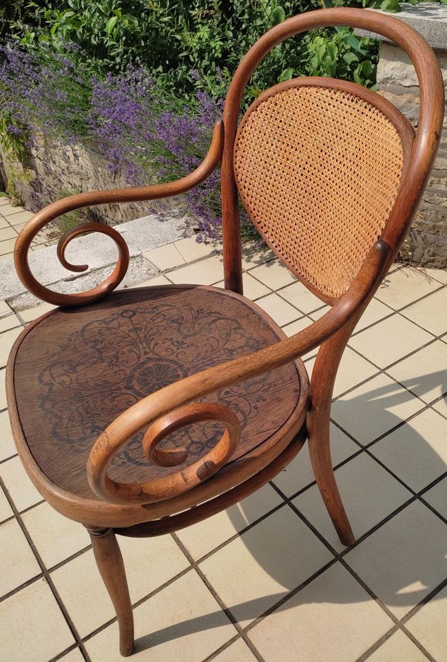 Thonet Sessel Stuhl mit Armlehnen Nr.1011 um 1900 guter Zustand in Schlüchtern