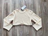 Zara Crop Pullover Sweatshirt Glitzer Beige Gr. M ! Neu mit Etike Baden-Württemberg - Schwäbisch Hall Vorschau