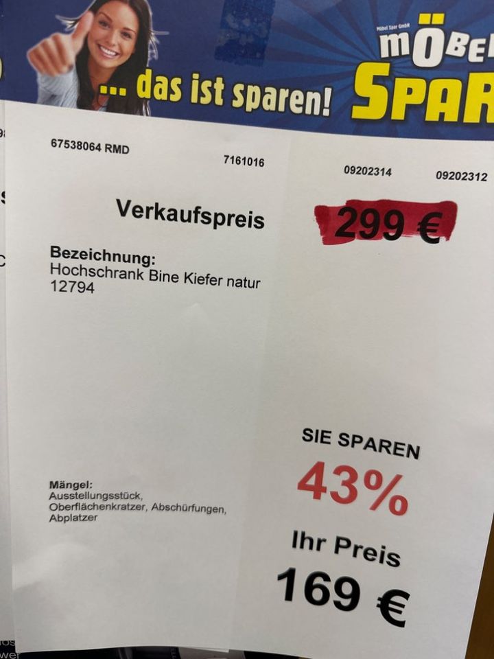 Hochschrank statt 299€ in Leipzig