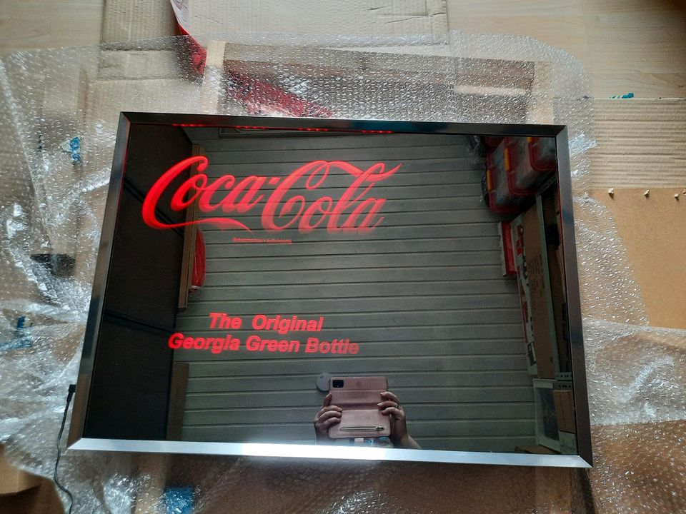 Coca Cola Barspiegel beleuchtet/ Leuchtreklame in Baunach