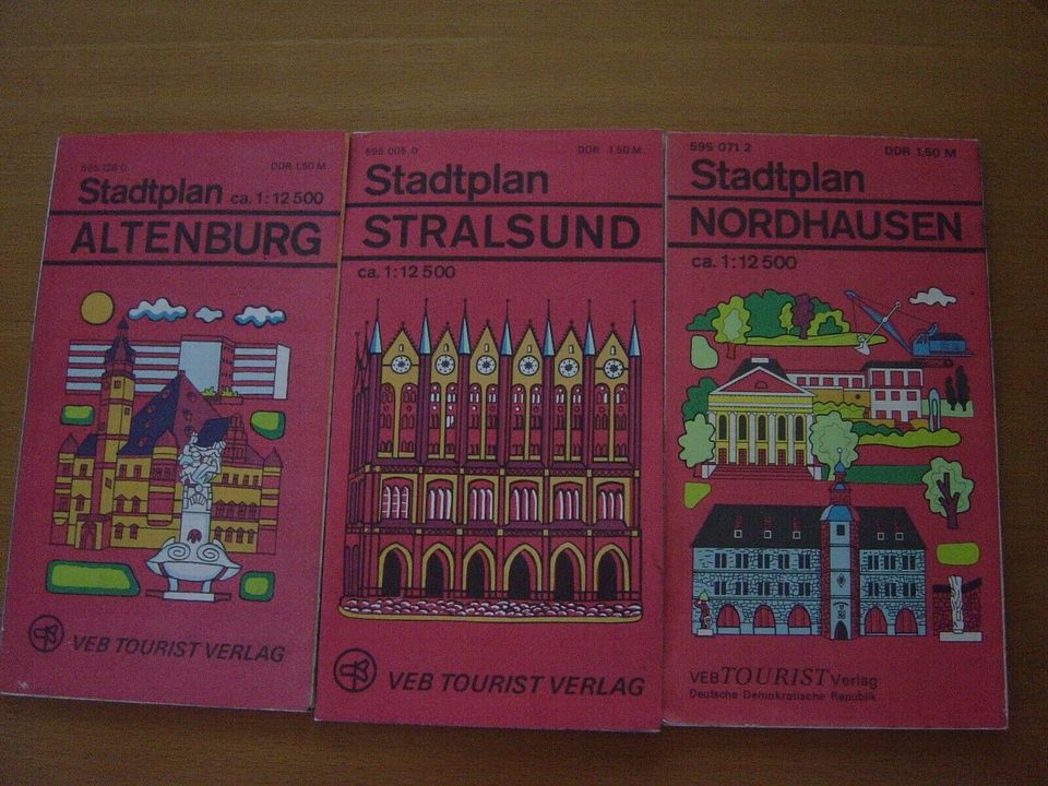 Stadtplan DDR Brandenburg Zwickau Stralsund Görlitz in Biberbach