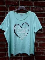 T-Shirt gr.48/50 mint Glitzer Kurzarm Baumwolle Bielefeld - Stieghorst Vorschau