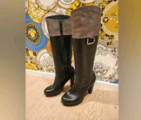 TOMMY HILFIGER Leder Stiefel, Gr.37, schwarz/grau, TOP-Zustand Nordrhein-Westfalen - Korschenbroich Vorschau