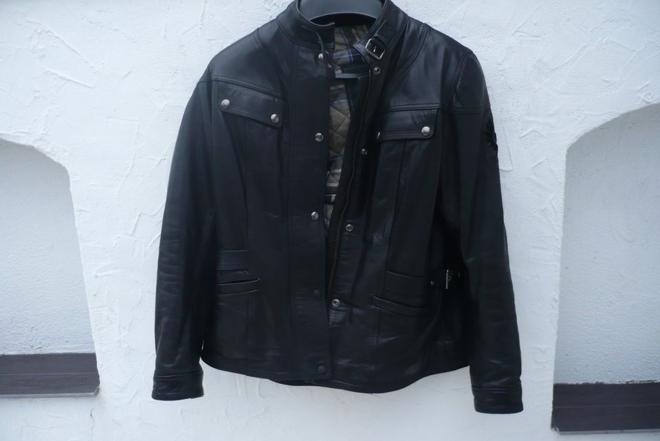 BELSTAFF Lederjacke D Gr.44, H Gr.48, schwarz, NP1049 € wie neu in Homburg