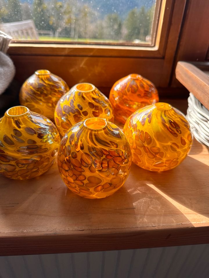 Dekoration Glas Vasen 3 Stück- gelb , orange Dekoration in Valley