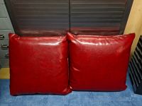 Kissen Sofa Couch Kunstleder rot 4 Stück 55x55cm Baden-Württemberg - Eggenstein-Leopoldshafen Vorschau