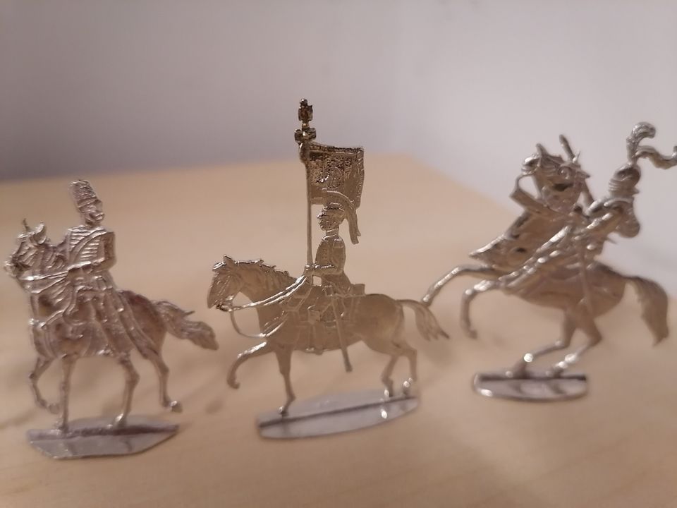 6 Silberfiguren Ritter Reiter 925 Sterling silber Zinn Figuren in Rastatt