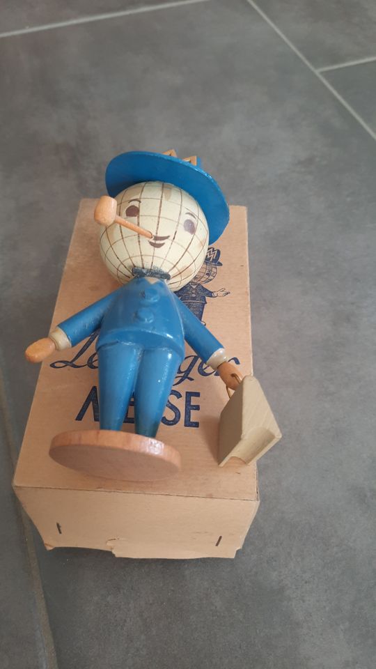 DDR MESSE MÄNNCHEN HOLZ WERBEFIGUR FIGUR OVP RAR OSTALGIE VINTAGE in Erlau