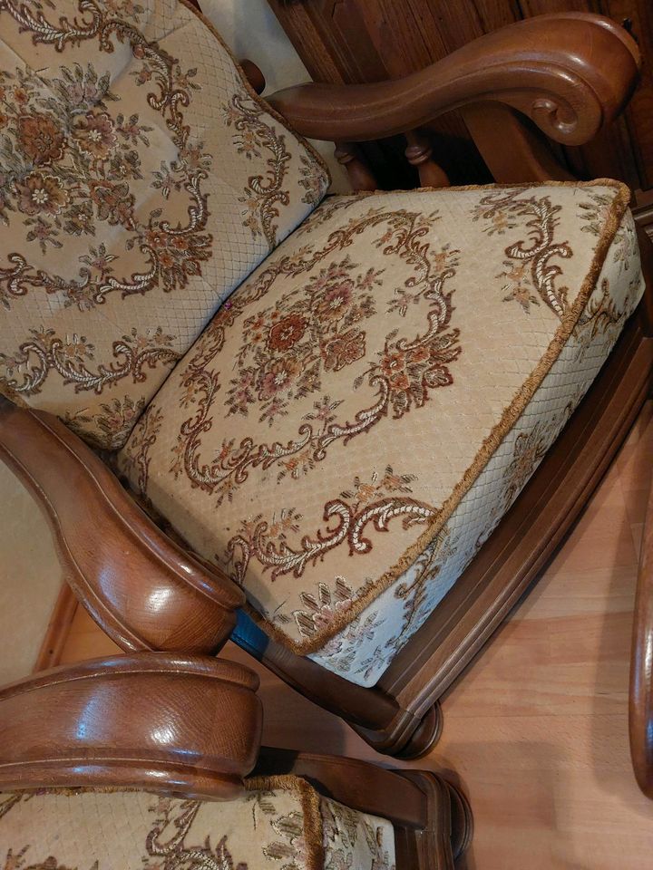Sofa - Couch - Sessel- 3 Sitzer Sitzgarnitur, Antik,Retro,Sammler in Unterpleichfeld
