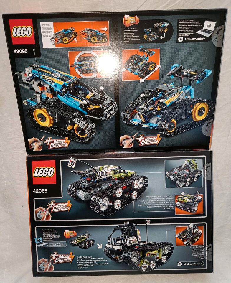 ☺☺ LEGO Technic 42065 + 42095 Ferngesteuerter Tracked Stunt Racer in Grünberg