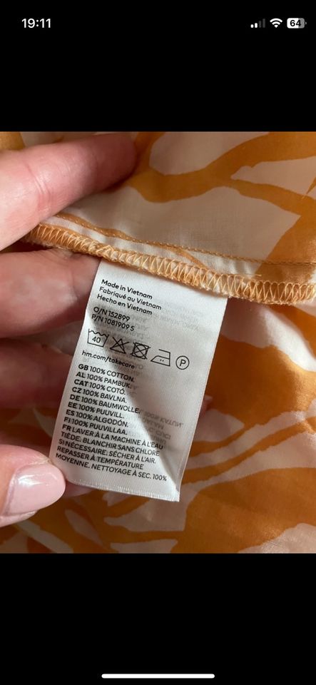 Leichtes weit fallendes H&M Strandkleid M/L gelb weiß Neu Etikett in Köln