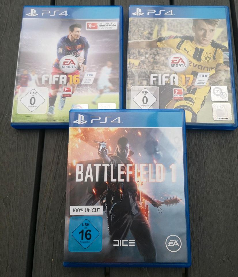 Spiele PS4, Fifa16, Fifa 17, Battlefield1 in Blankenfelde-Mahlow