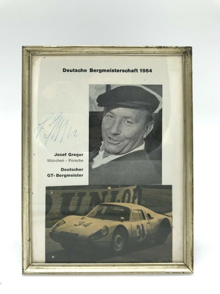 Rennfahrer Josef Greger Deutsche Bergmeister 1964 PORSCHE RACER 9 in Hannover