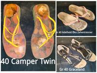 Gr 40 Adelheid Camper Twins Zehentrenner Sandalen Saarland - Nalbach Vorschau