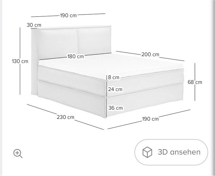 Sehr schönes Boxspringbett 180cm KINX in München