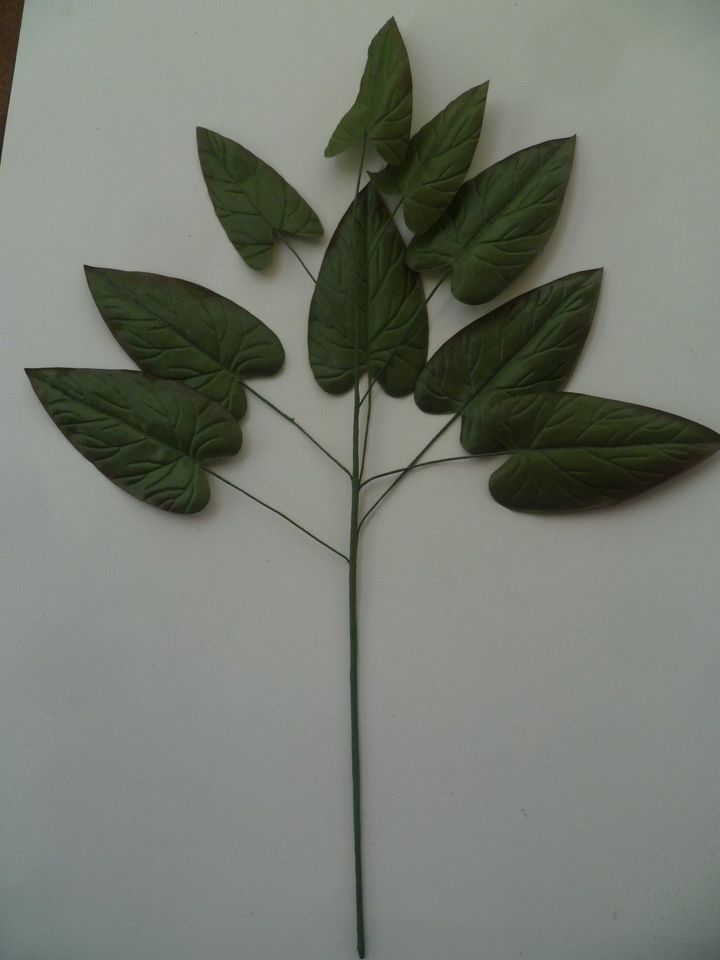 3 Stiele Blätterzweige, grün, L = 57 cm, 1 Zweig 9 Blätter in Hahnbach