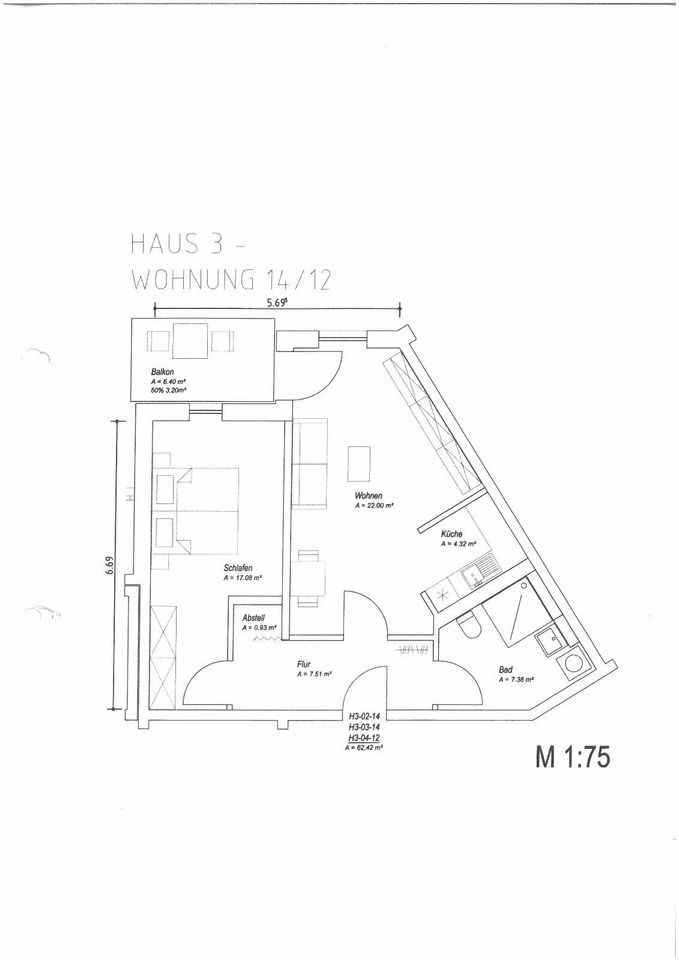 Seniorenwohnpark Spitzgrund "betreutes Wohnen", 2-Zimmerwohnung mit Balkon und EBK in Coswig