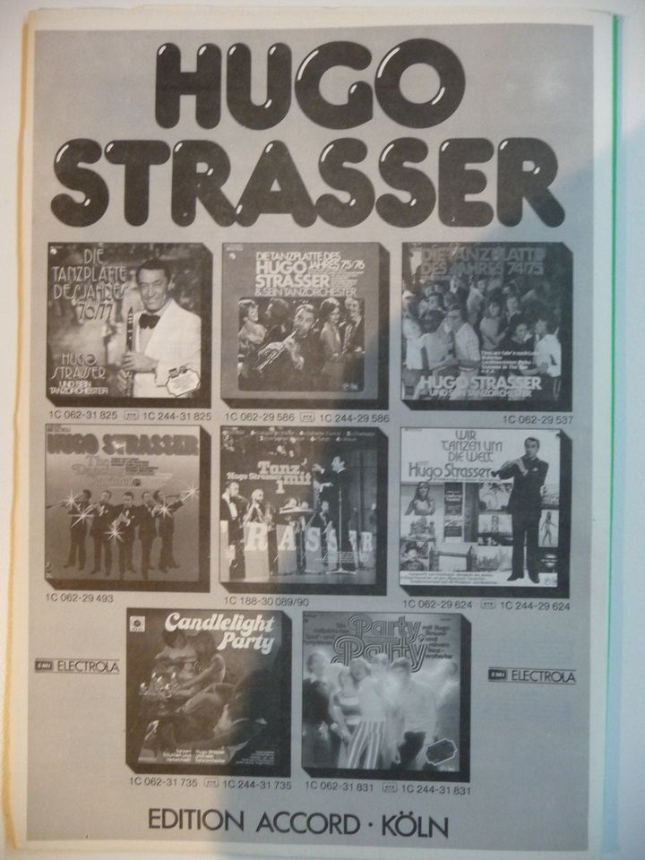 Noten Combo-Ausgabe Hugo Strasser Lgs. Walzer in Ditzingen
