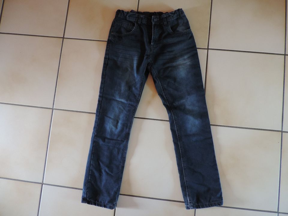 Jeans gefütterte Hose lang blau Gr 158 in Pirmasens
