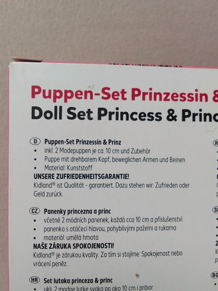 Puppen Set Prinzessin und Prinz in Rosenberg