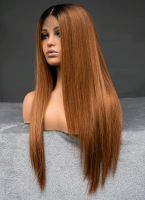 Neu Front Lace Wig Perücke braun hellbraun Kunsthaar lang glatt Brandenburg - Potsdam Vorschau