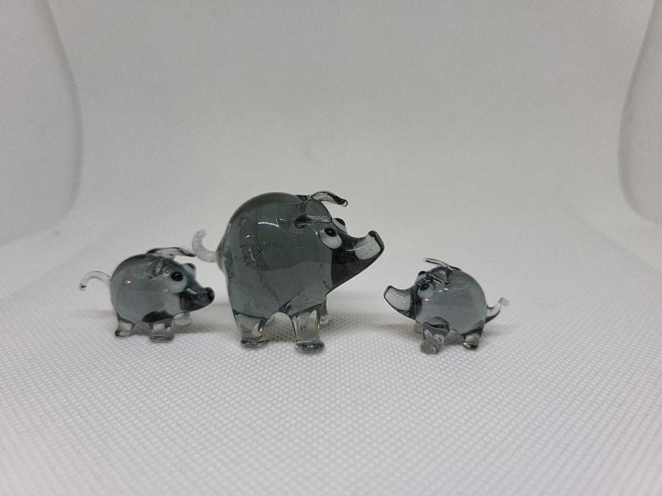 Schwein Glas Ferkel Familie Handarbeit Thüringen in Stuttgart