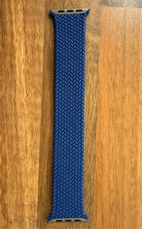 Original Apple Watch 45mm Atlantic Blue Braided Solo Loop Gr. 10 in Weinböhla