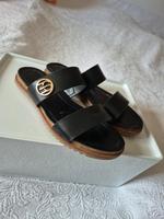 Esprit Pantoletten Sandalen schwarz Gr. 40 Leder Logo w.Neu Nordrhein-Westfalen - Herten Vorschau