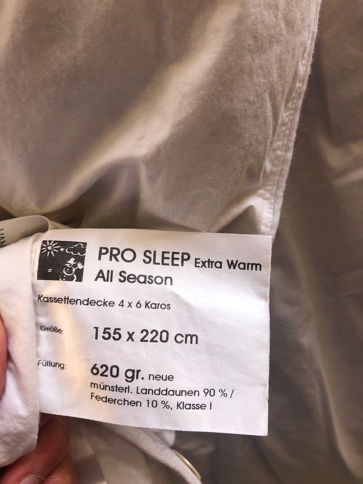 4 Jahreszeiten Bettdecken Hanskruchen Pro Sleep 155x220 *WIE NEU* in Zirndorf