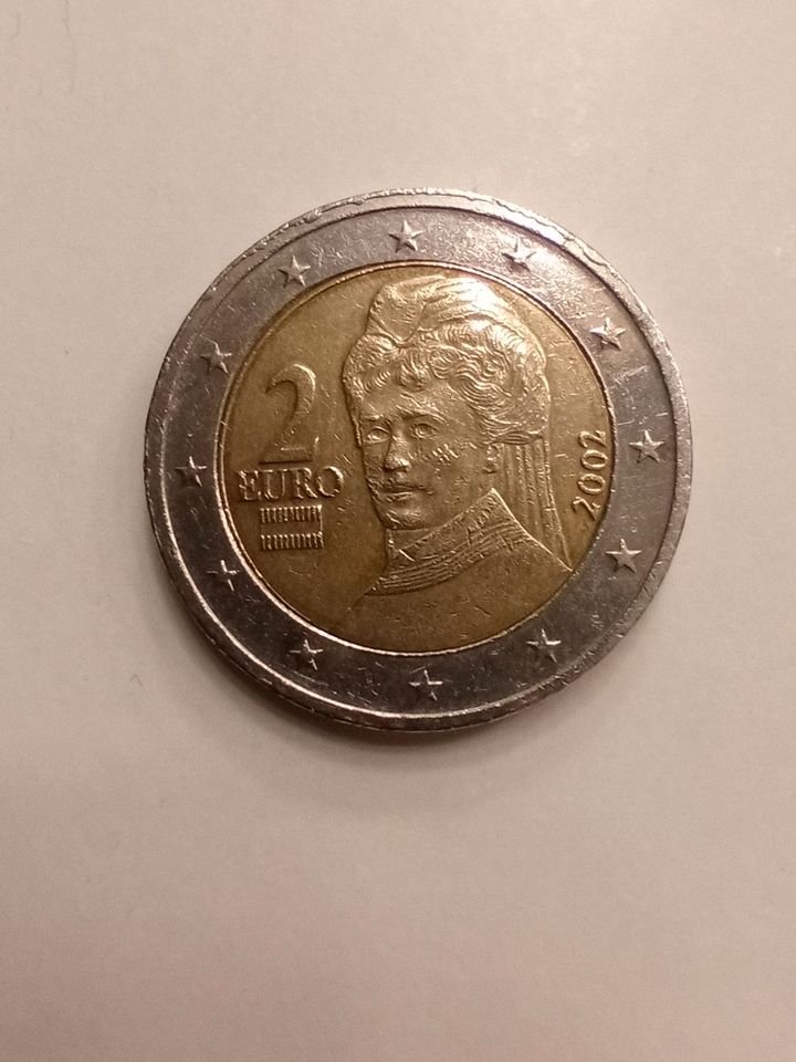 2 Euro Münzen Österreich 2002 Bertha von Suttner" Fehlprägung!RAR in Bad Lippspringe