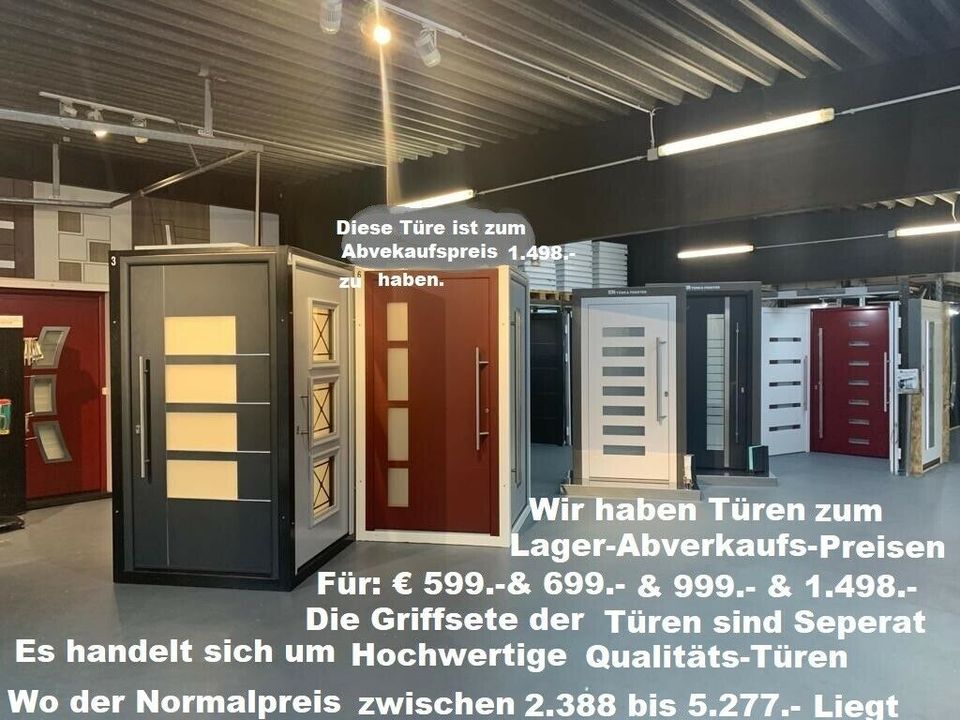 HAUSTÜREN=ALU=Mod.12A-Großer=FRÜHJAHRS=LAGERVERKAUF=SAMSTAG 04.MAI  Modellräumung=RADIKAL-ABVERKAUF=AKTION HOCHWERTIGE-QUALITÄT zum UNSCHLAGBAREN-PREISEN=Nur diese WOCHE=A=bis 80% ab 699. in Obersulm