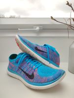 Nike Free 4.0 Flyknit Blue Lagoon Bright Crimson München - Pasing-Obermenzing Vorschau