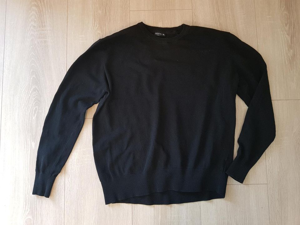 Schwarzer Basic Herren Pullover Gr. XL Marke Identic Man in Bad Pyrmont