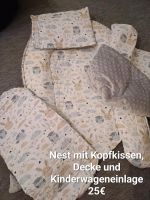 Nest mit Kopfkissen, Decke und Kinderwageneinlage Nordrhein-Westfalen - Leichlingen Vorschau