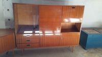 DDR 60 er Highboard, Schrank mit Glasteil Macore Furnier Thüringen - Schleiz Vorschau