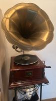 Vintage Replik eines Grammophons mit Messinghorn Bayern - Röfingen Vorschau