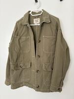 ❤️ Pull & Bear Hemdjacke Hemd Jacke Jeans khaki grün oliv Niedersachsen - Georgsmarienhütte Vorschau