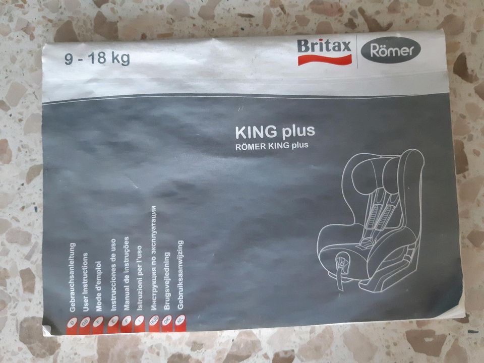 Kindersitz Britax Römer KING Plus in Spangenberg