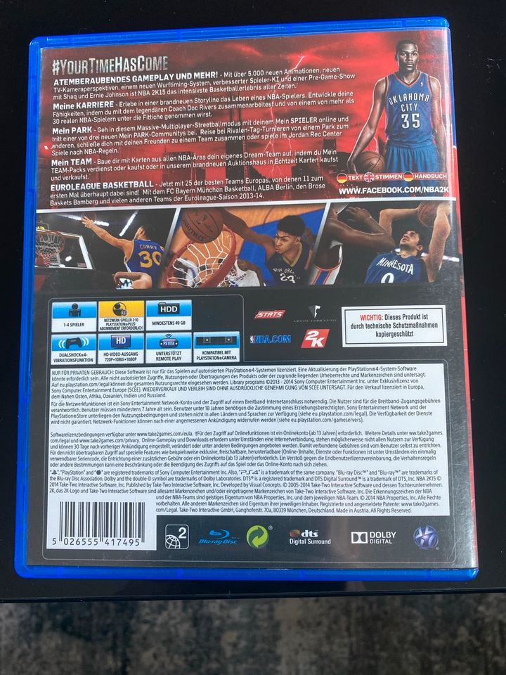 NBA 2K15 Basketball PlayStation 4 PS4 in Mülheim (Ruhr)