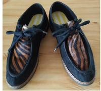 Damenschuhe, Schnürschuhe, Halbschuhe schwarz mit Pelz-Einsatz 42 Stuttgart - Vaihingen Vorschau
