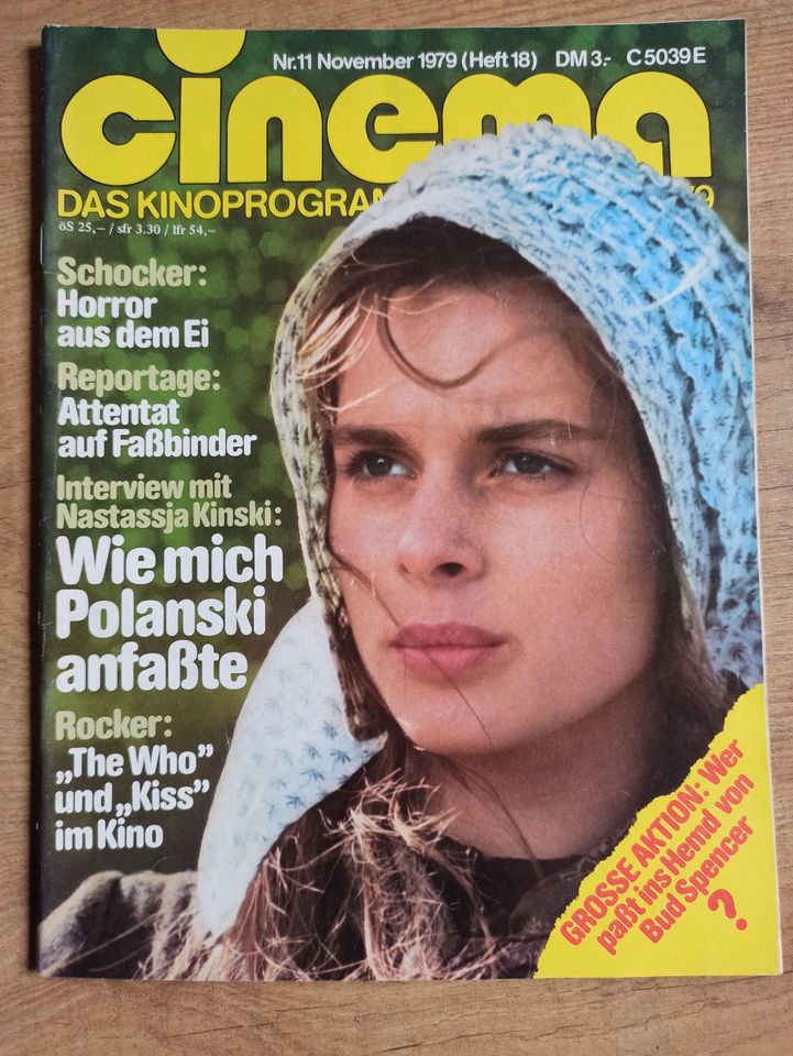 Cinema Kino Magazin Nr. 11 November 1979 (Nastassja Kinski Alien) in Berlin